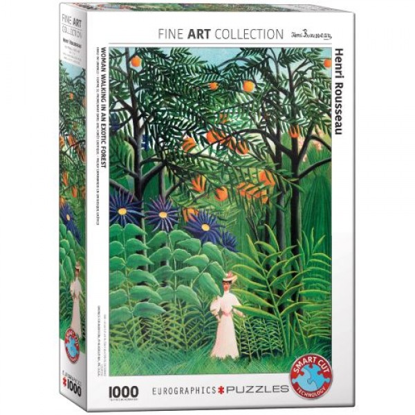 Kobieta w egzotycznym ogrodzie, Henri Rousseau  (Smart Cut Technology) - Sklep Art Puzzle